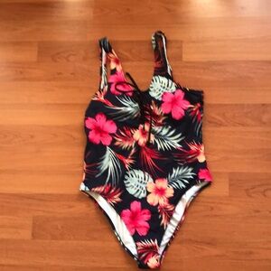 Pink Victoria Secret floral swimsuit